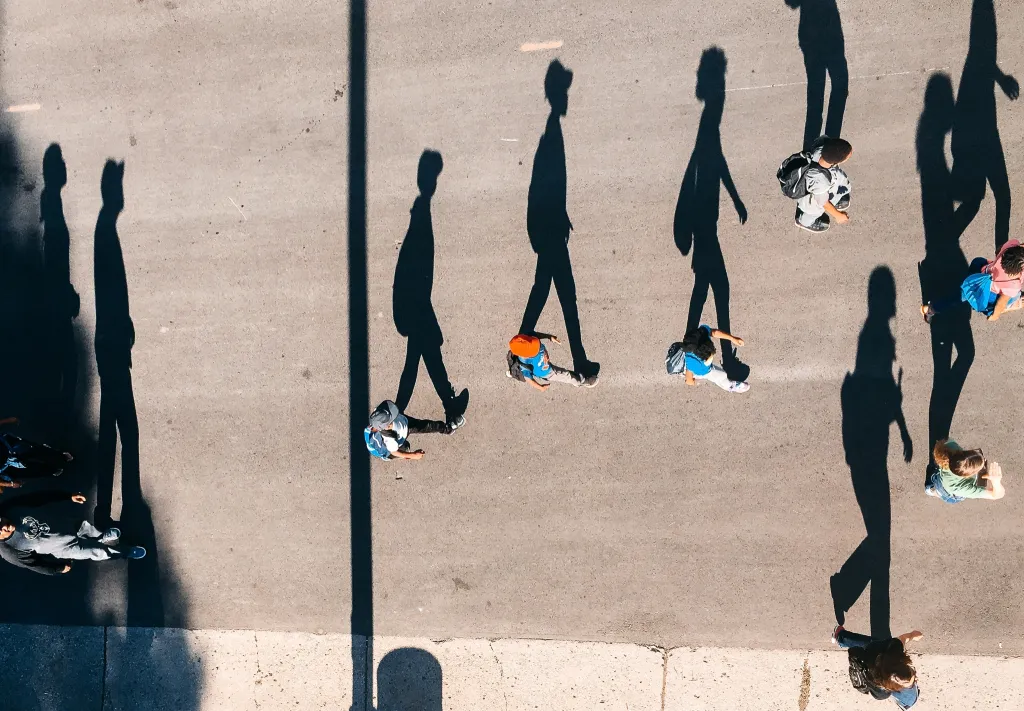 People on street