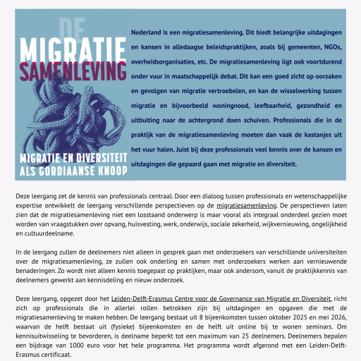 Brochure: GMD Leergang