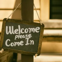 Welcome sign